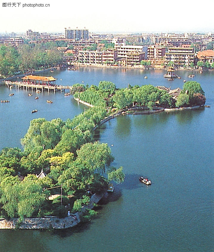 南昌百花洲-江西省图-全国各省美景图库-南昌 绿化 依水